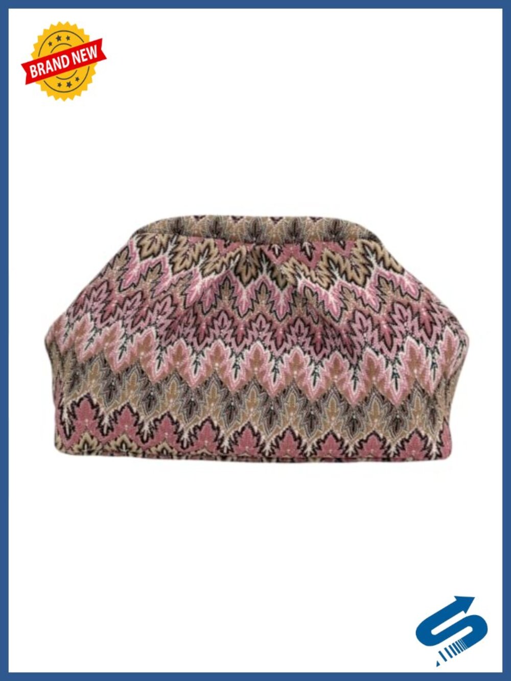 Handmade Woven Bohemian Clutch Purse Metal Frame Evening Bag